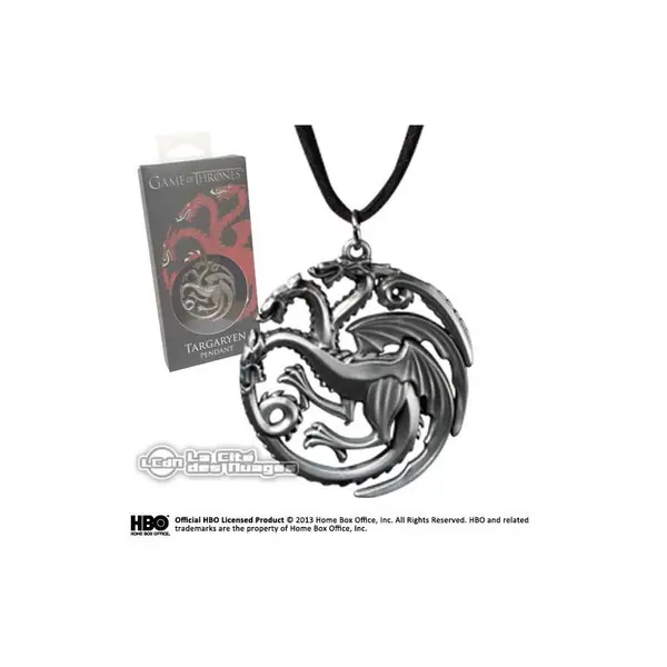 GAME OF THRONES - PENDENTIF TARGARYEN CORDE EN CUIR