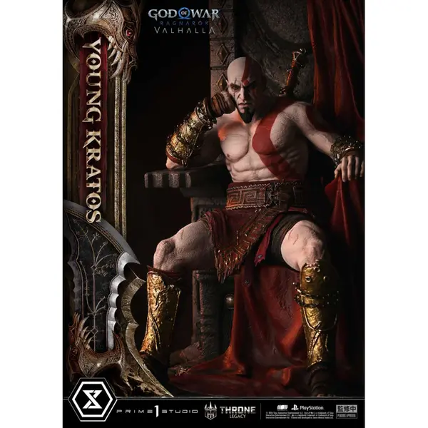 GOD OF WAR Ragnarok Statue Young Kratos Throne Legacy Bonus Version Prime 1 Studio