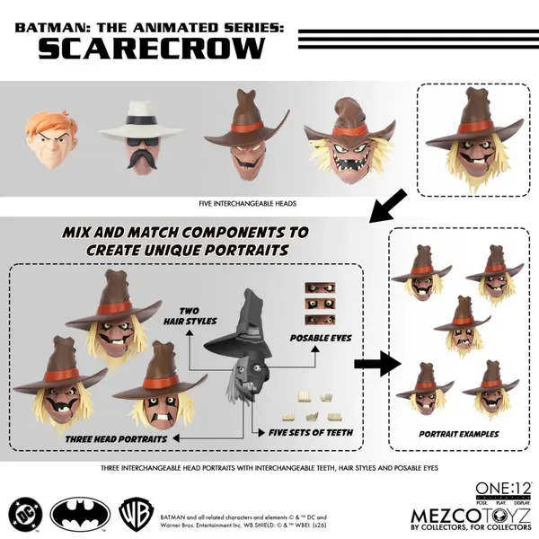 BATMAN The Animated Series Figurine Scarecrow One:12 Mezco Toyz