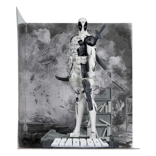 Marvel Collection - Statuette 1/10 Deadpool (The New Mutants N°98) (Line Art) (Gold Label) 17 cm