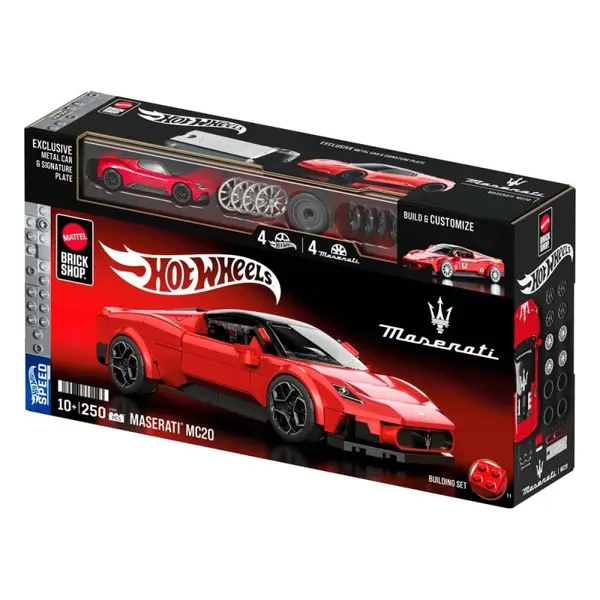 Hot Wheels - Jeu de construction Mattel Brick ShopSpeed Series 1/32 Maserati MC20