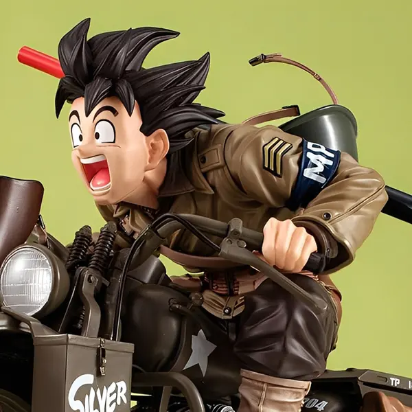 DRAGON BALL Z Figurine Desktop Real McCoy Son Goku & Bike Megahouse