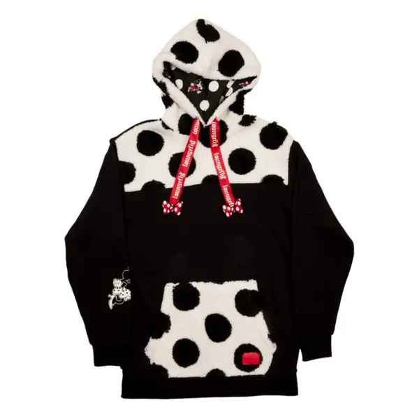Sweat à capuche Disney Loungefly unisexe - Hoodie Minnie Rocks The Dots Sherpa 2XL