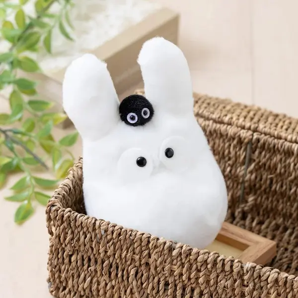 MON VOISIN TOTORO Peluche Totoro Blanc avec noiraude Sun Arrow