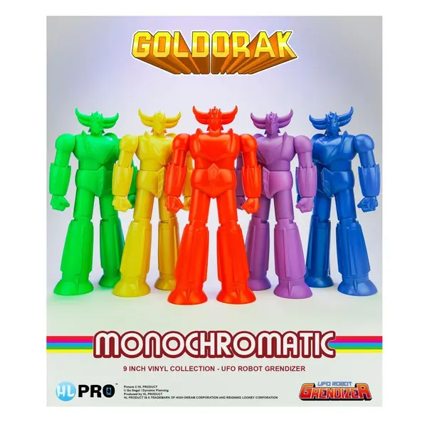 Figurine Goldorak - Pack 5 Figurines Goldorak Ufo Robot Monochromatic 23cm