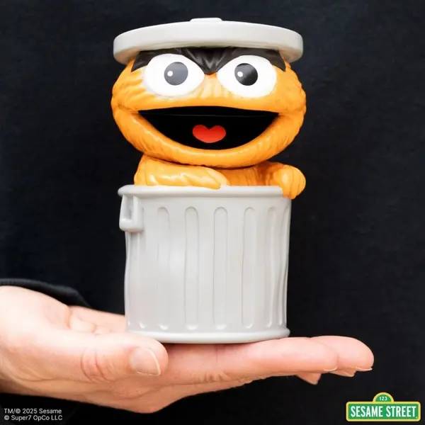 1, Rue Sésame - Figurine FUN! FUN! Oscar the Grouch (Orange) 13 cm