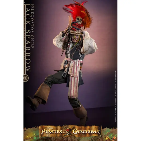 PIRATES DES CARAIBES Figurine DX Jack Sparrow Pelegostos Chief Hot Toys
