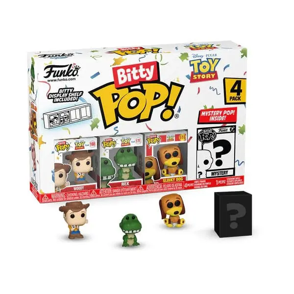 WOODY TOY STORY PACK 4 FIGURINES BITTY POP VINYL 2 CM