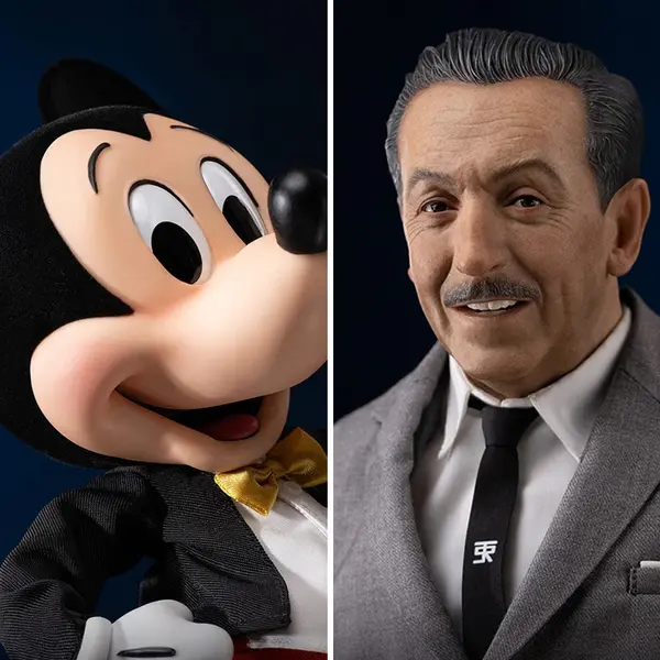 DISNEY Statue Walt Disney & Mickey Mouse Legacy Replica Iron Studios