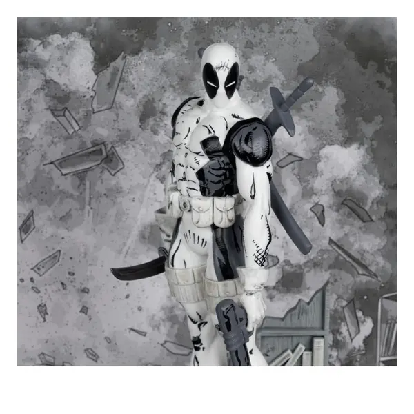 Marvel Collection - Statuette 1/10 Deadpool (The New Mutants N°98) (Line Art) (Gold Label) 17 cm