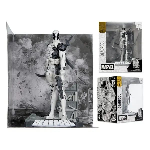 Marvel Collection - Statuette 1/10 Deadpool (The New Mutants N°98) (Line Art) (Gold Label) 17 cm