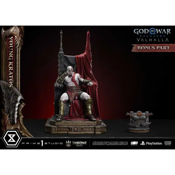 GOD OF WAR Ragnarok Statue Young Kratos Throne Legacy Bonus Version Prime 1 Studio
