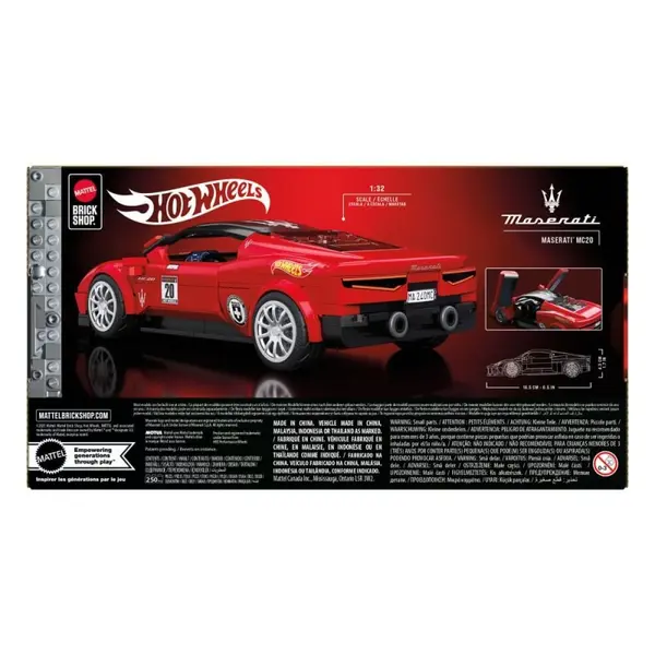 Hot Wheels - Jeu de construction Mattel Brick ShopSpeed Series 1/32 Maserati MC20