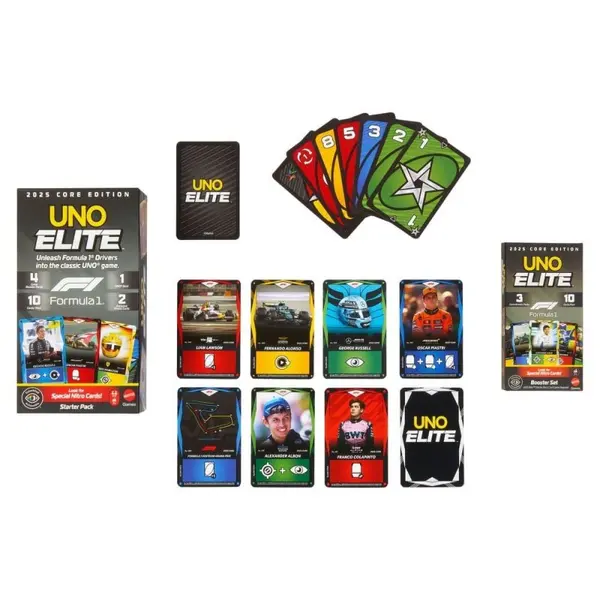 UNO - Jeu de cartes UNO Elite Formula 1 Booster-Set