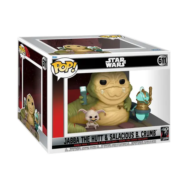 STAR WARS - JABBA THE HUTT & SALACIOUS B. CRUMB POP! DELUXE 15CM
