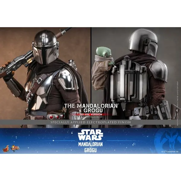 STAR WARS Figurine The Mandalorian & Grogu Deluxe Version Hot Toys