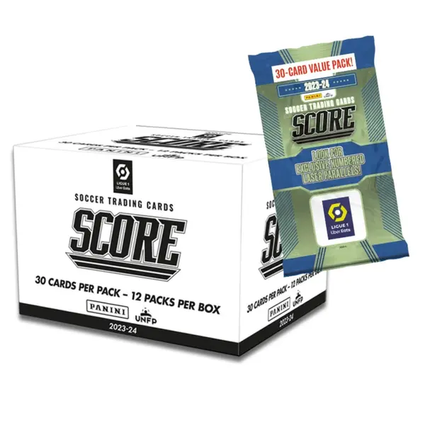Trading Card Panini Scoccer Score 2 Ligue 1 23-24 - Boite 12 Fatpack 30 Cartes
