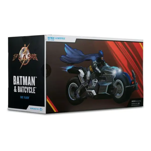 The Flash DC Multiverse - Véhicule Batcycle avec Batman