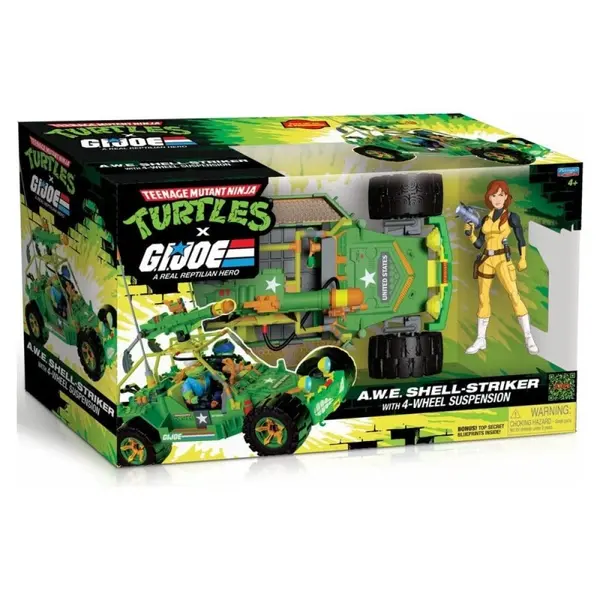 Tortues Ninja x G.I. Joe - Véhicule Crossover Classics A.W.E. Shell-Striker avec figurine