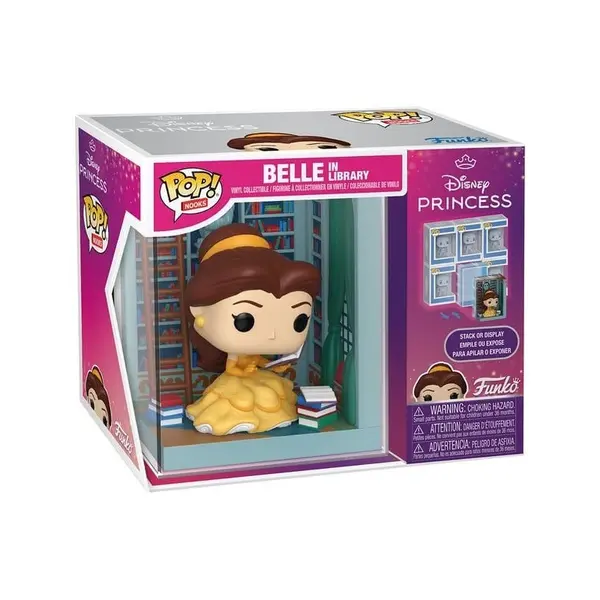 La Belle & la Bête - Figurine POP! Nooks Diorama Belle à la bibliothèque 16 cm