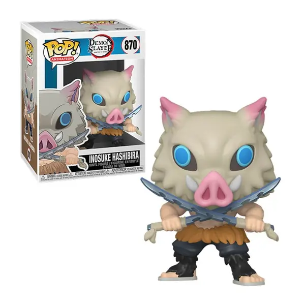 Boite Abimée - Figurine Demon Slayer Kimetsu No Yaiba - Inosuke Hashibira Pop 10cm
