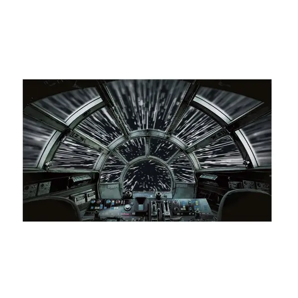 Fresque Murale Star Wars Geante - Adhesive Millennium Falcon 320X183Cm
