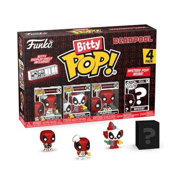BBQ MASTER DEADPOOL PACK 4 FIGURINES BITTY POP VINYL 2 CM