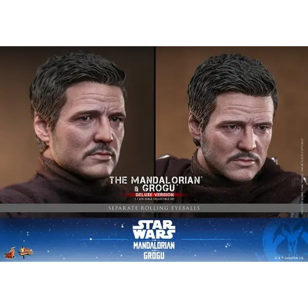 STAR WARS Figurine The Mandalorian & Grogu Deluxe Version Hot Toys