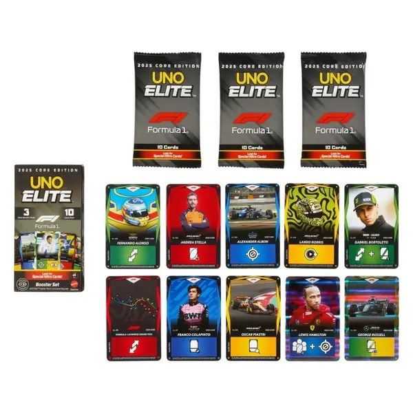 UNO - Jeu de cartes UNO Elite Formula 1 Booster-Set