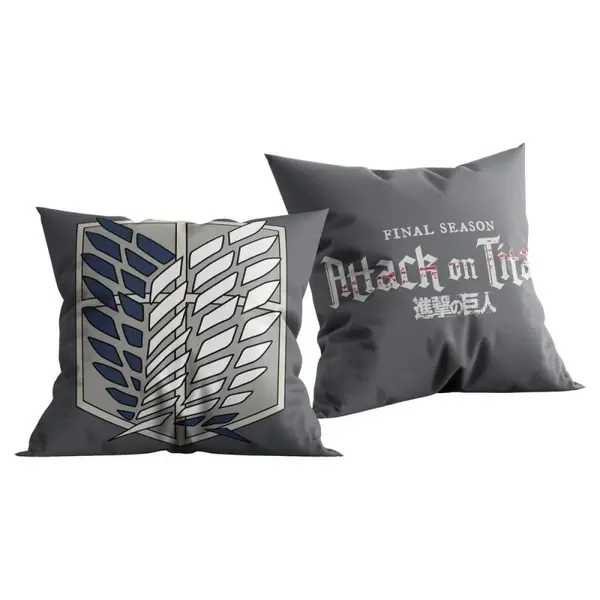L'Attaque des Titans - Coussin L'Attaque des Titans (Final Season) Gris 40x40 cm