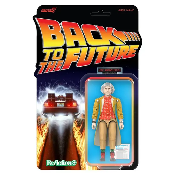 RETOUR VERS LE FUTUR 2 Figurine ReAction+ Doc Brown 2015 Super7