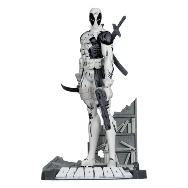 Marvel Collection - Statuette 1/10 Deadpool (The New Mutants N°98) (Line Art) (Gold Label) 17 cm
