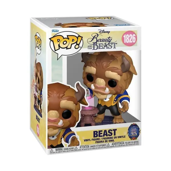 La Belle & la Bête - Figurine POP! Premium La Bête avec la Rose enchantée 15 cm