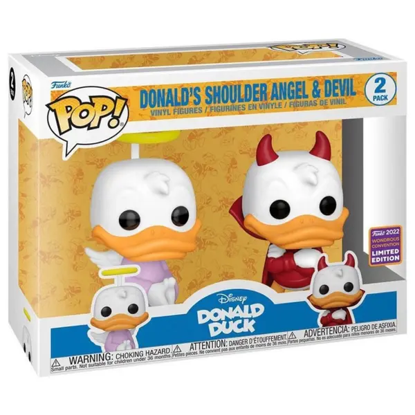 Figurine Disney - Donald Angel & Devil Exclu Pop 10cm