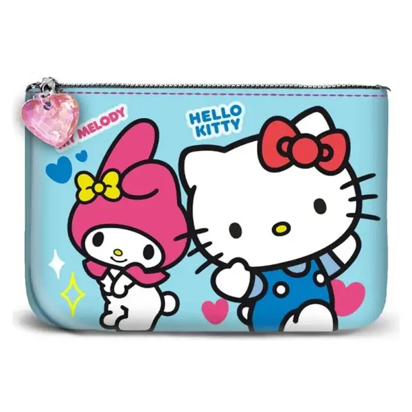 Hello Kitty - Porte-monnaie Small Square Hello Kitty Friendship Blue