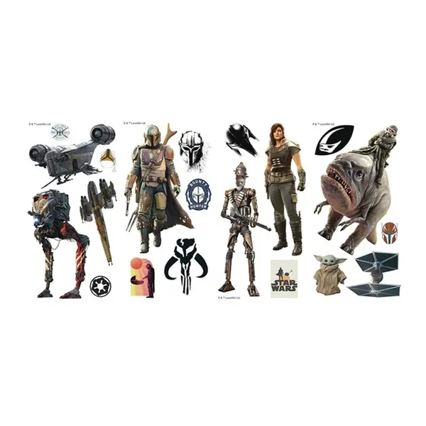 Stickers Muraux Star Wars - Moyens Mandalorian 20X33cm