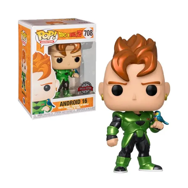 Figurine DBZ - Android 16 Metallic Exclu Pop 10 cm
