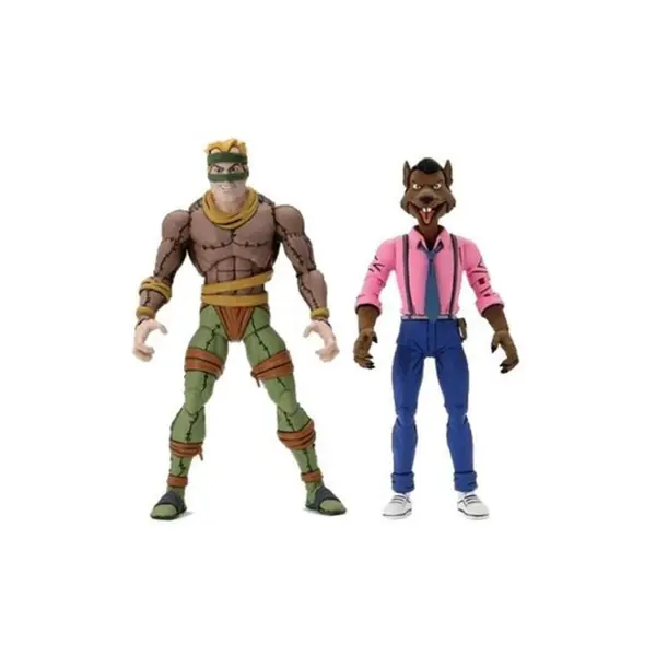 Figurine TMNT Tortues Ninja Cartoon - 2-Pack Rat King & Vernon 18cm