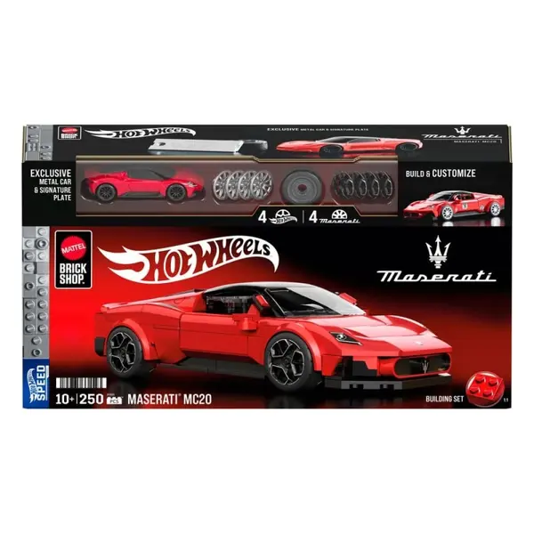 Hot Wheels - Jeu de construction Mattel Brick ShopSpeed Series 1/32 Maserati MC20