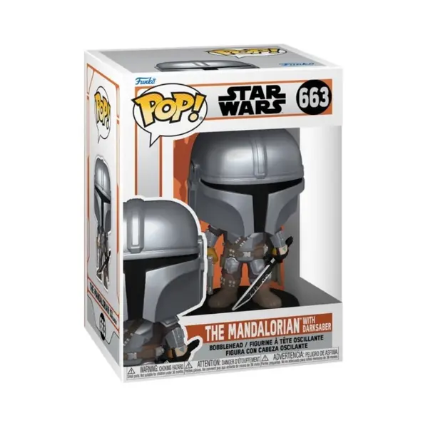 Figurine Star Wars - Mando Dark Saber Pop 10cm