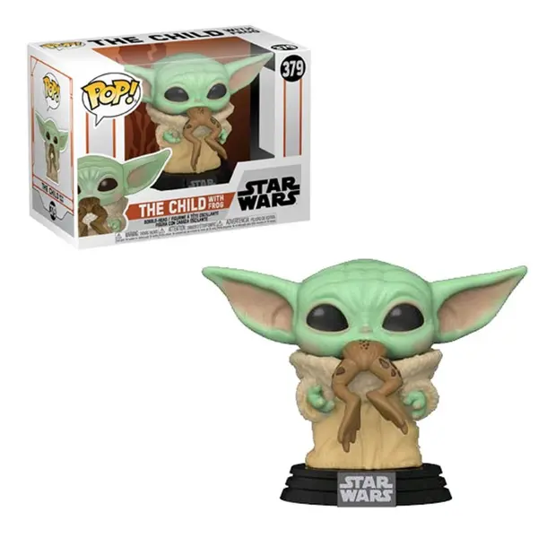 Figurine Star Wars Mandalorian - Baby Yoda The Child With Frog Pop 10cm