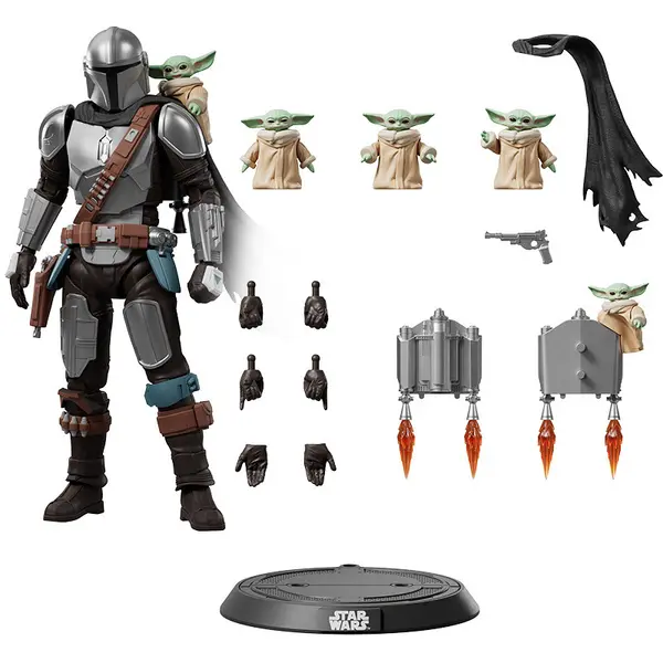 STAR WARS Maquette Din Djarin & Grogu Champion Class Blokees
