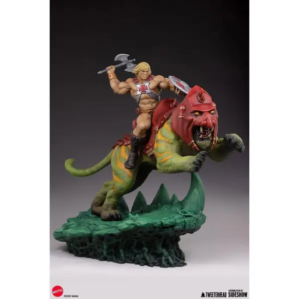 MAITRES DE L’UNIVERS Statue 1/4 He-Man and Battle Cat Tweeterhead