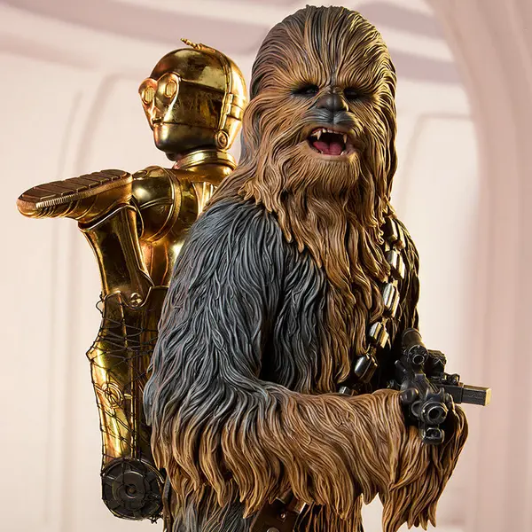 STAR WARS Episode V Statue Chewbacca and C-3PO Premium Format Sideshow