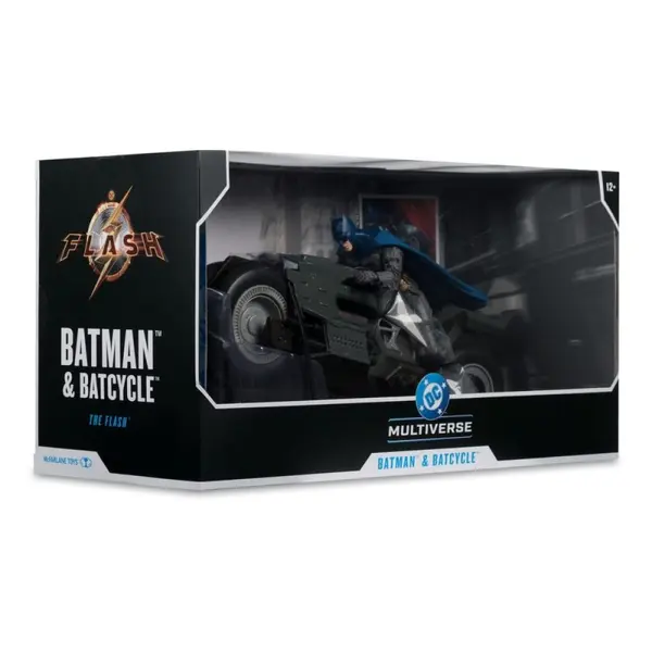The Flash DC Multiverse - Véhicule Batcycle avec Batman