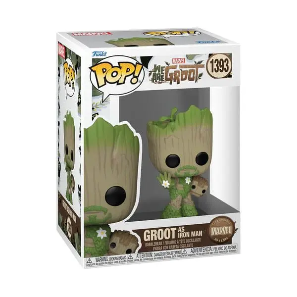 MARVEL WE ARE GROOT - GROOT AS IRON MAN POP! FIGURINE 9CM