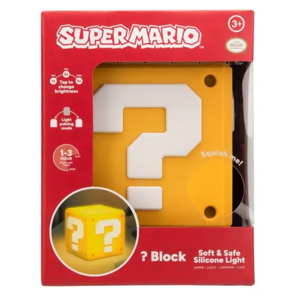 Nintendo - Lampe SquishyGlo Question Block Rechargeable 13 cm