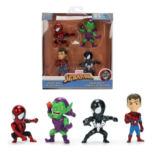 Marvel - Pack de 4 figurines Spider-Man 5 6 cm