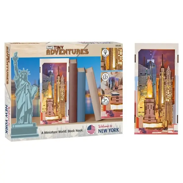 Revell - Mini-diorama Tiny Adventures book nook New York 18 cm