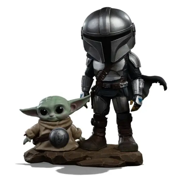 Star Wars The Mandalorian & Grogu - Figurine MiniCo The Mandalorian and Grogu